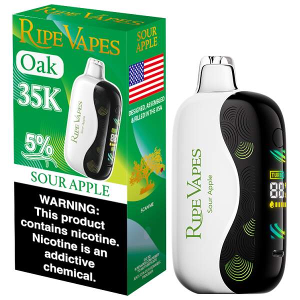 Sour Apple Oasis Ripe Vapes Oak 35K - Box
