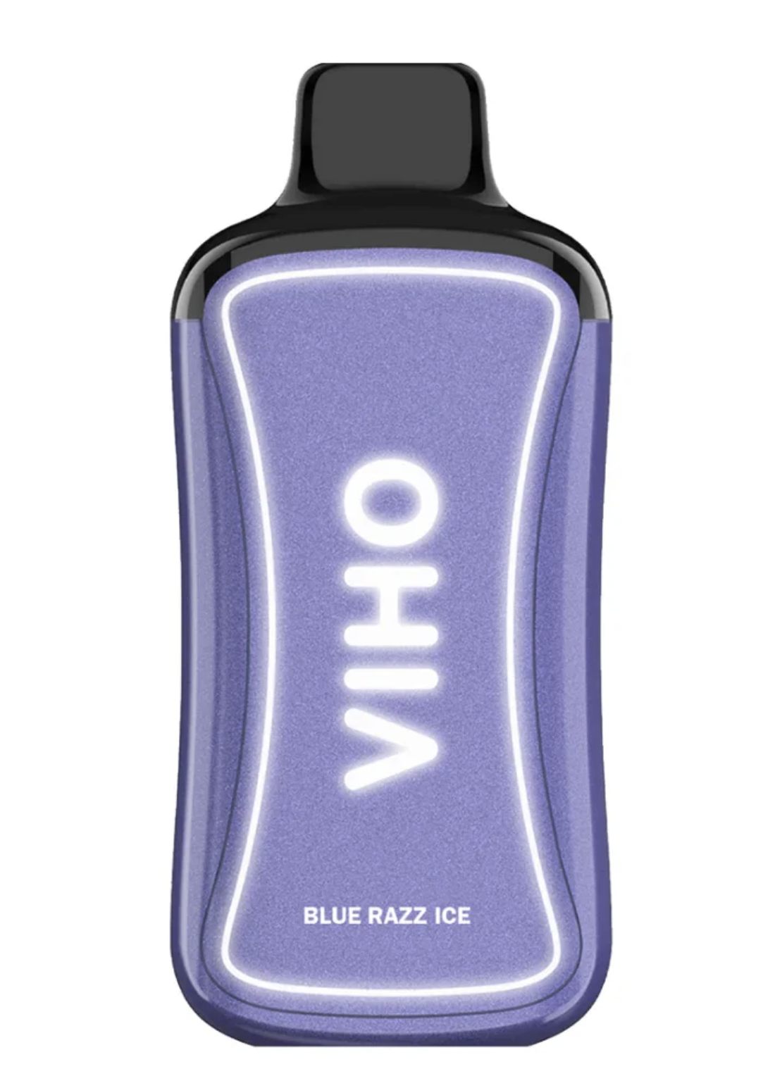 Blue Razz Ice Viho Supercharge Zero Nicotine Blue Razz Ice VIHO Supercharge ZERO Nicotine vape with blue raspberry and ice-themed artwork.