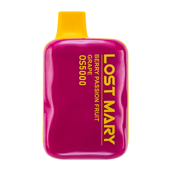 Lost-Mary_Berry-Passion-Fruit-Grape_600X600_390Fb554-1E79-4D72-A24E-50165Bb31A0C (1) Berry Passion Fruit Grape Lost Mary OS5000 Space disposable vape with berry, passion fruit, and grape-themed design.