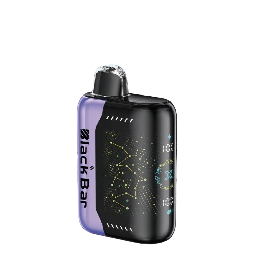 Crazy Cherry Berry Black Bar Universe X disposable vape with cherry and mixed berry fruit graphics on the device.