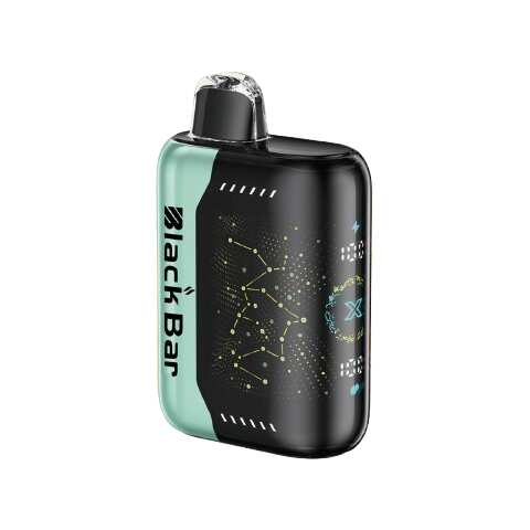 A 18ml Orange Milkshake Black Bar Universe X disposable vape with orange slices and creamy milkshake-style graphics on the device. by Vape4Less.