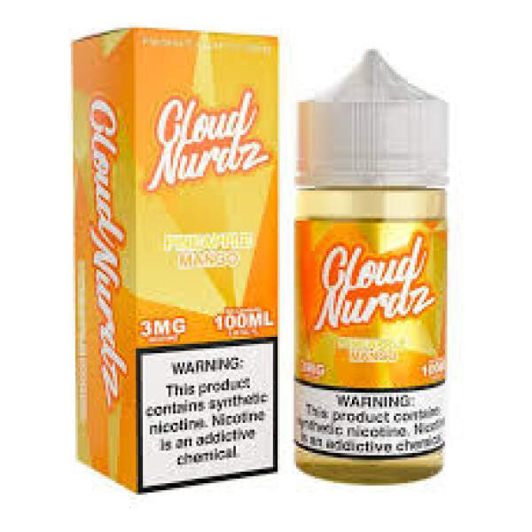 Pineapple Mango Cloud Nurdz 100ml e-liquid bottle with pineapple and mango candy graphics.