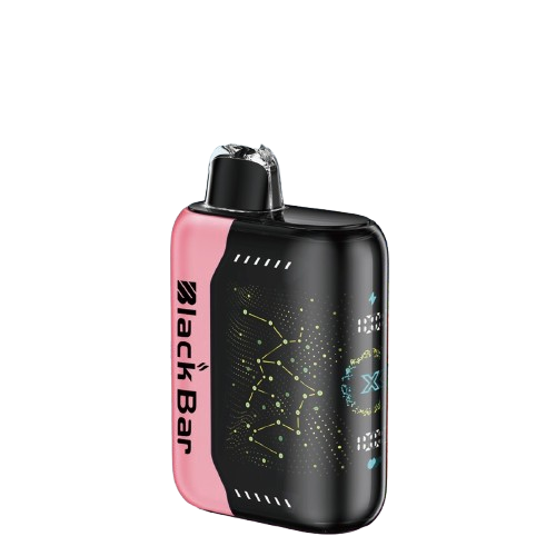 Strawberry Kiwi Ice Black Bar Universe X disposable vape with red strawberry, green kiwi, and icy cool graphics.