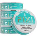 Peppermint Ice Pixi nicotine pouches can 10mg - 5 pack by Vape4Less.