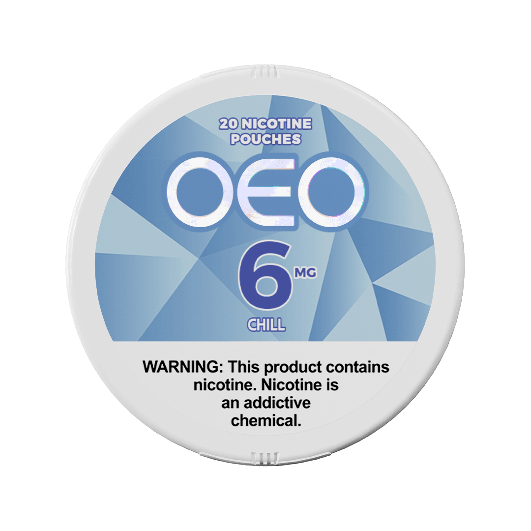A Chill OEO nicotine pouches can by Vape4Less.
