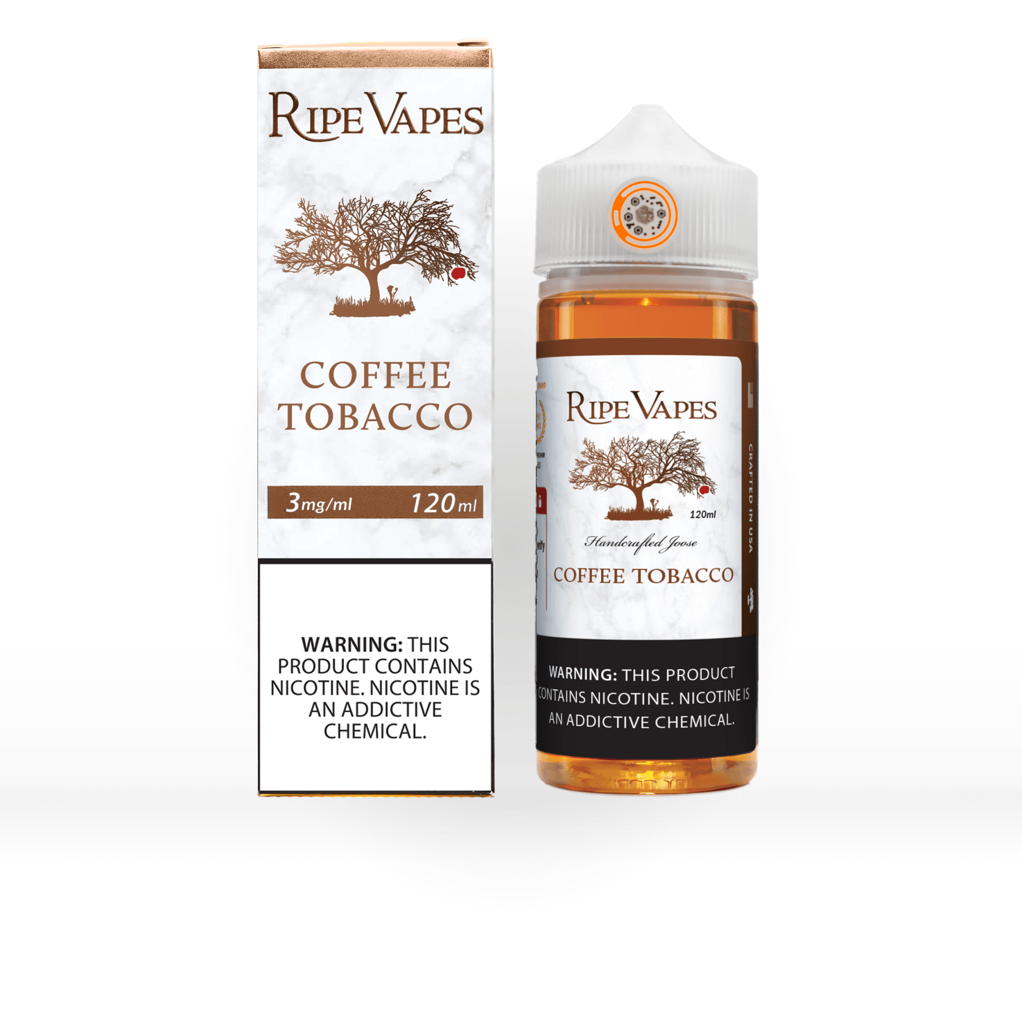 Coffee Tobacco Ripe Vapes 120mL e-liquid bottle