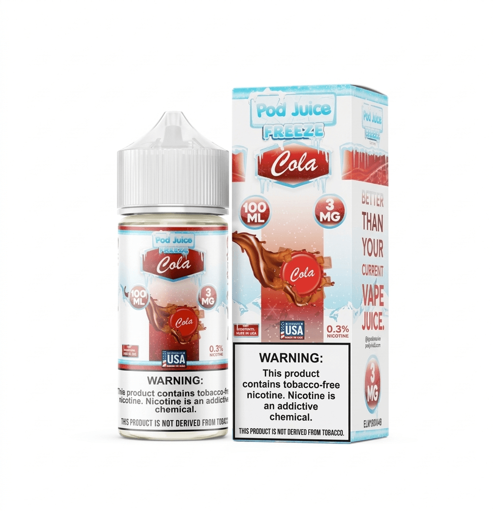 Cola Freeze Pod Juice 100mL Freebase Bottle - Chilled Classic Cola Soda Flavor