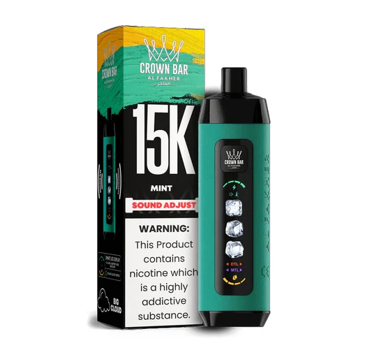 Mint Al Fakher Crown Bar Ice Adjust 15K, Mint Al Fakher Crown Bar, Al Fakher Crown Bar