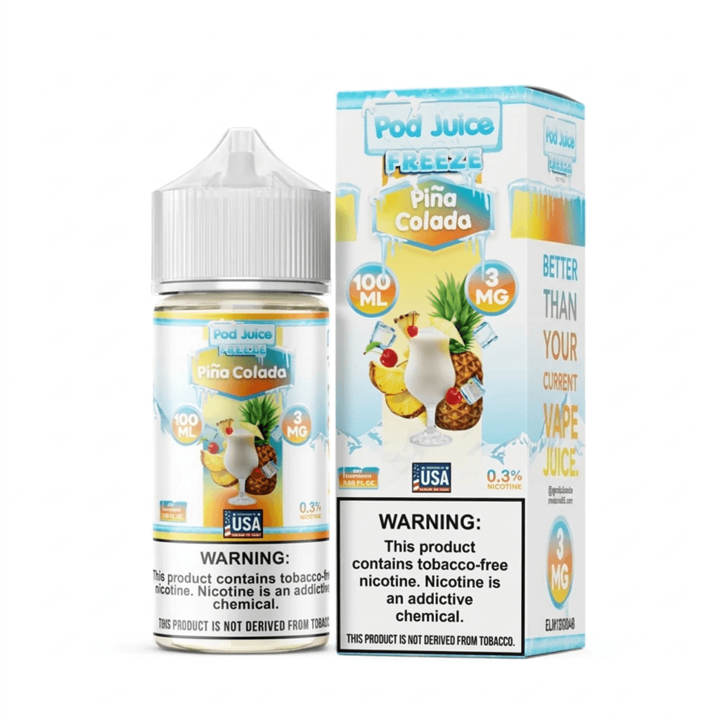 Pina Colada Freeze Pod Juice 100mL Freebase Bottle - Chilled Pineapple & Coconut Flavor