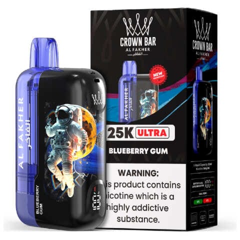 Blueberry Gum Al Fakher Crown Bar Ultra 25K Disposable Vape