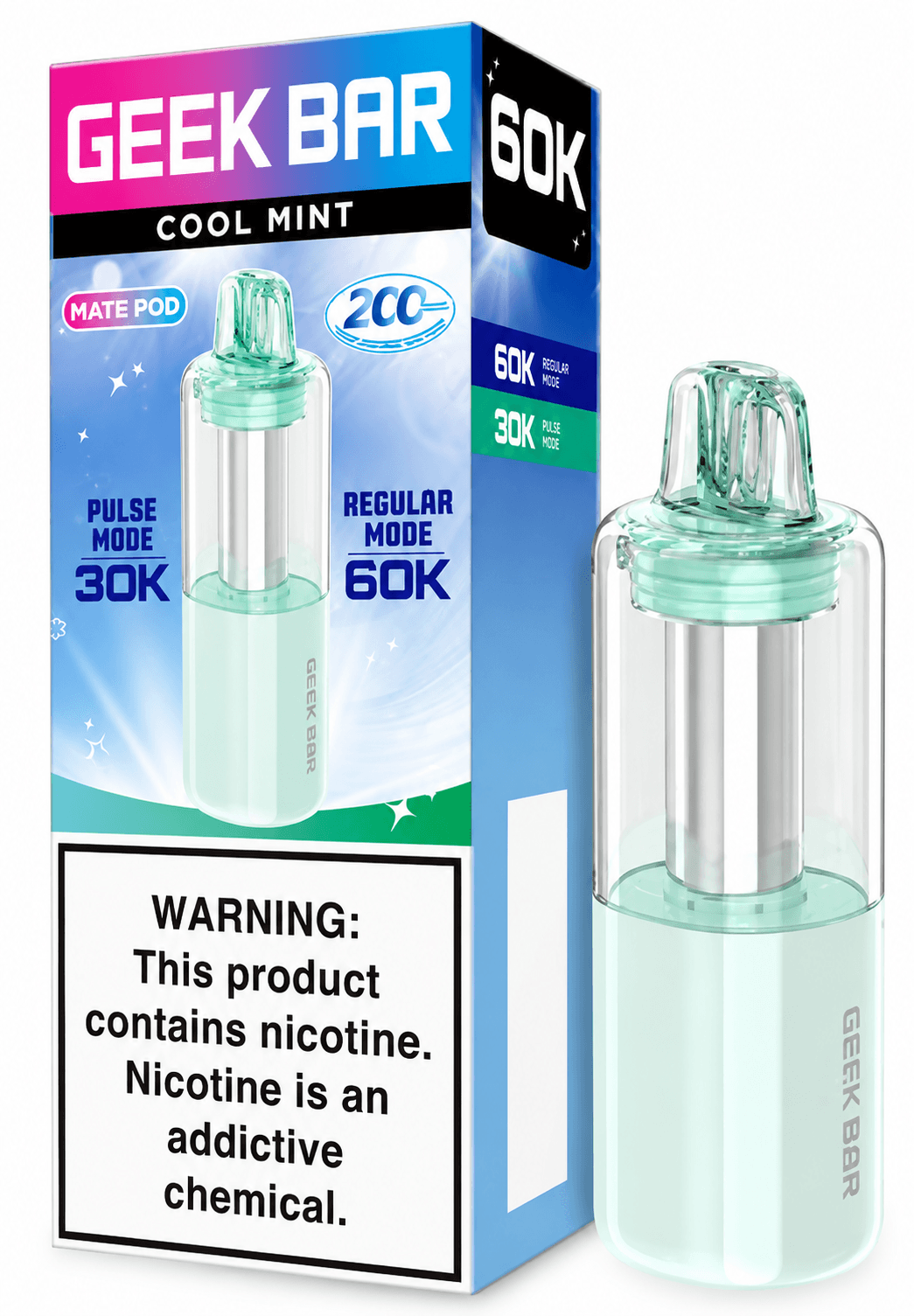 Cool Mint Geek Bar Mate Pod 60K