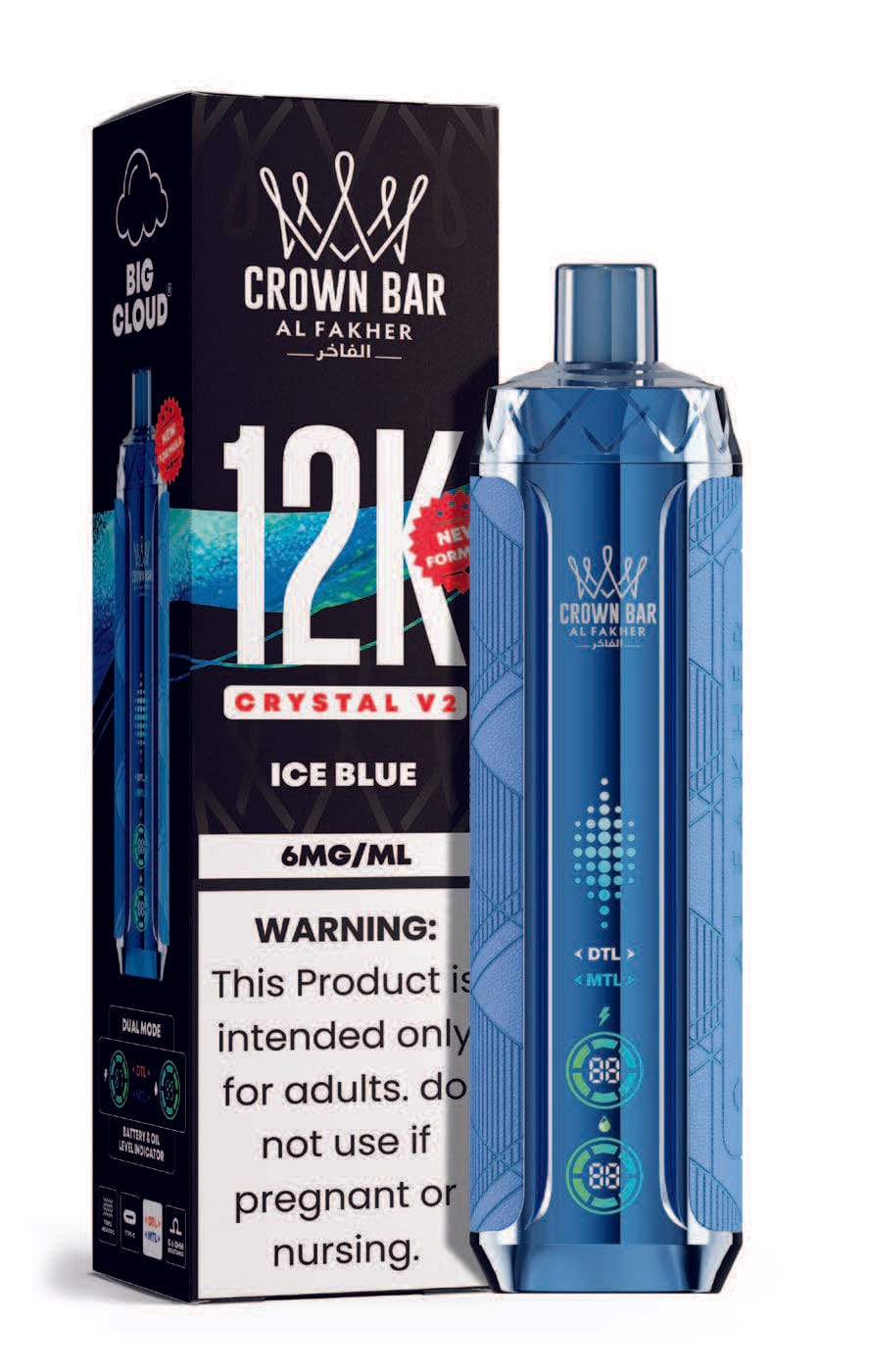 Ice Blue Al Fakher Crown Bar Crystal V2 12K