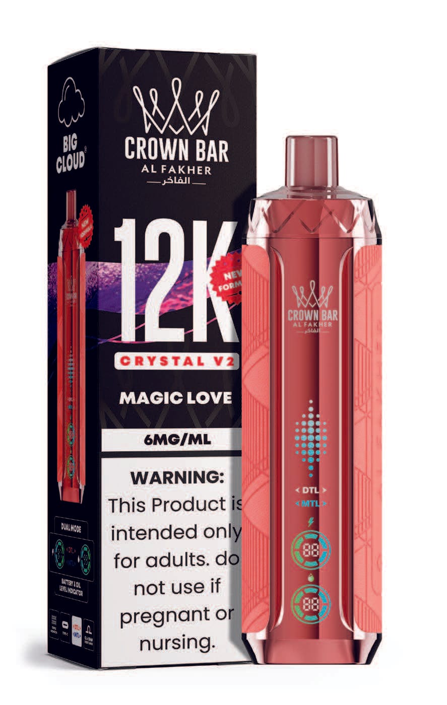 Magic Love Al Fakher Crown Bar Crystal V2 12K Disposable Vape