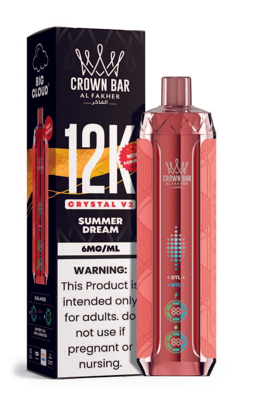 Summer Dream Al Fakher Crown Bar Crystal V2 12K Disposable Vape