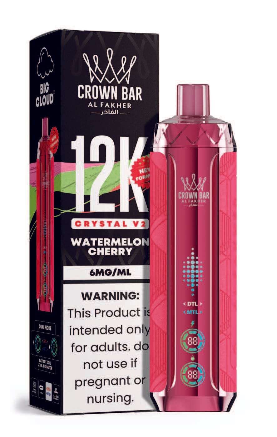 Watermelon Cherry Al Fakher Crown Bar Crystal V2 12K