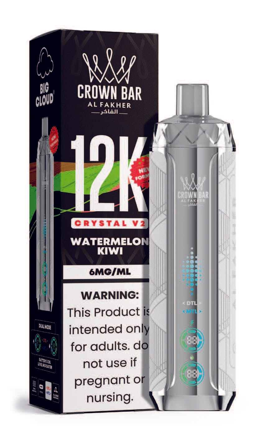 Watermelon Kiwi Al Fakher Crown Bar Crystal V2 12K