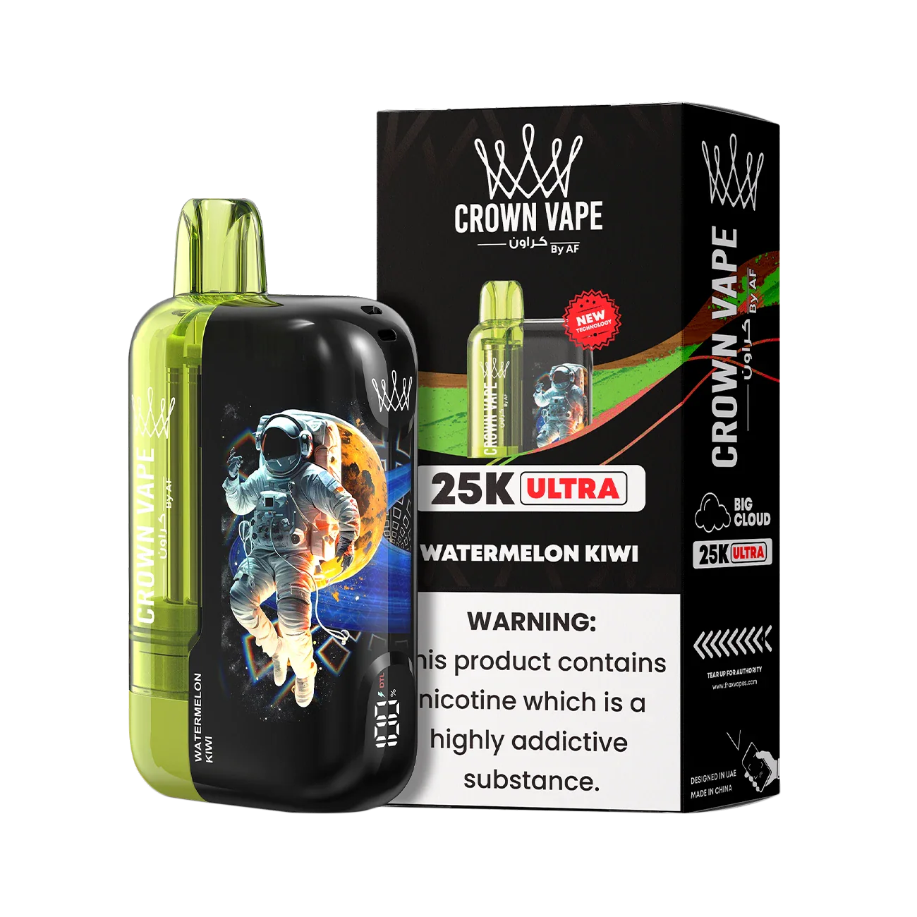 Watermelon Kiwi Al Fakher Crown Bar Ultra 25K Disposable Vape