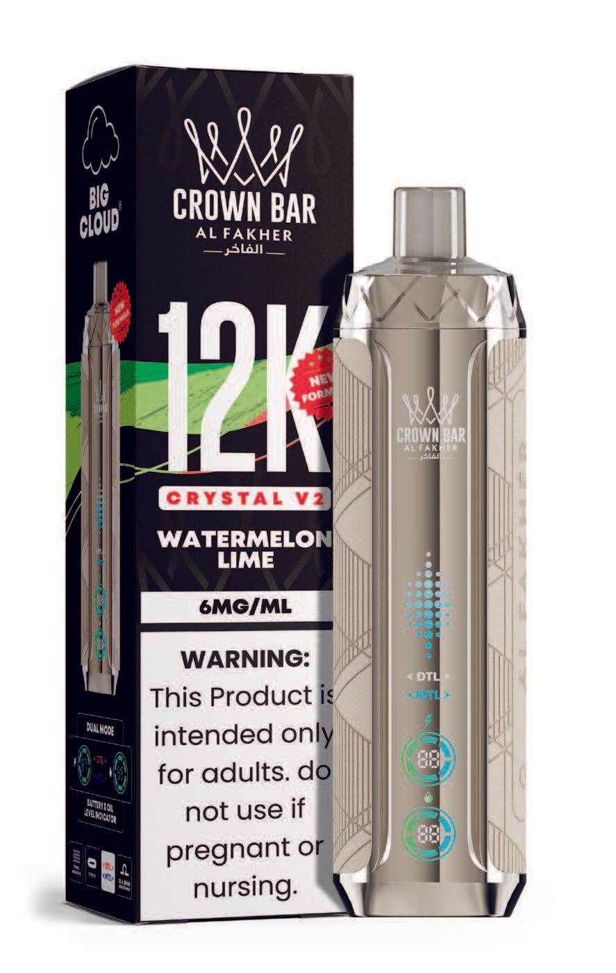 Watermelon Lime Al Fakher Crown Bar Crystal V2 12K Watermelon Lime Al Fakher Crown Bar Crystal V2 12K