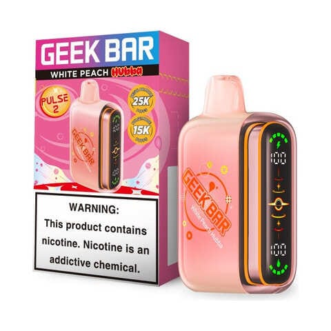 White Peach Hubba Geek Bar Pulse X2 50K