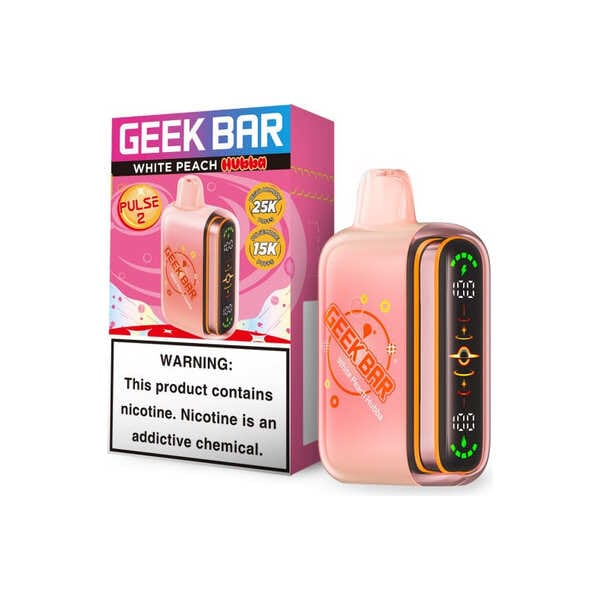 White Peach Hubba Geek Bar Pulse X2 50K