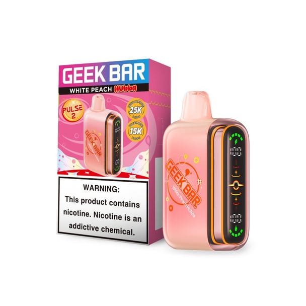 White Peach Hubba Geek Bar Pulse X2 50K White Peach Hubba Geek Bar Pulse X2 50K