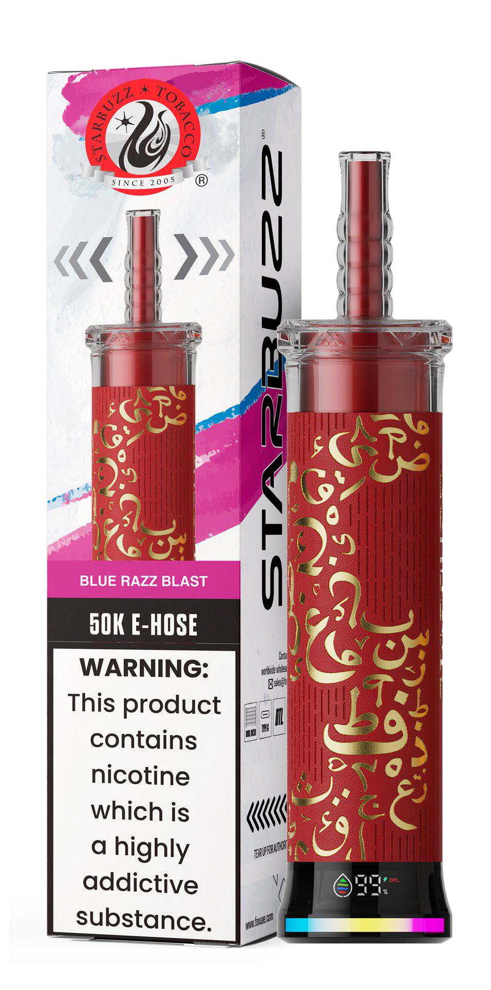 Blue Razz Blast Starbuzz E-Hose 50K Blue Razz Blast Starbuzz E-Hose 50K Disposable Vape