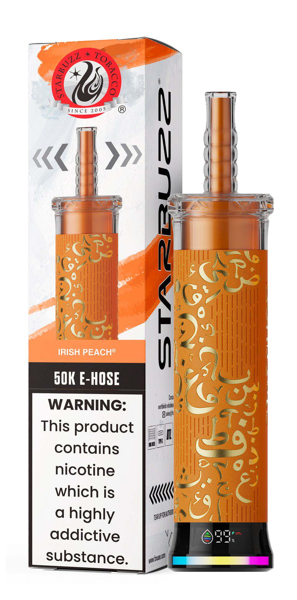 Irish Peach Starbuzz E-Hose 50K Irish Peach Starbuzz E-Hose 50K