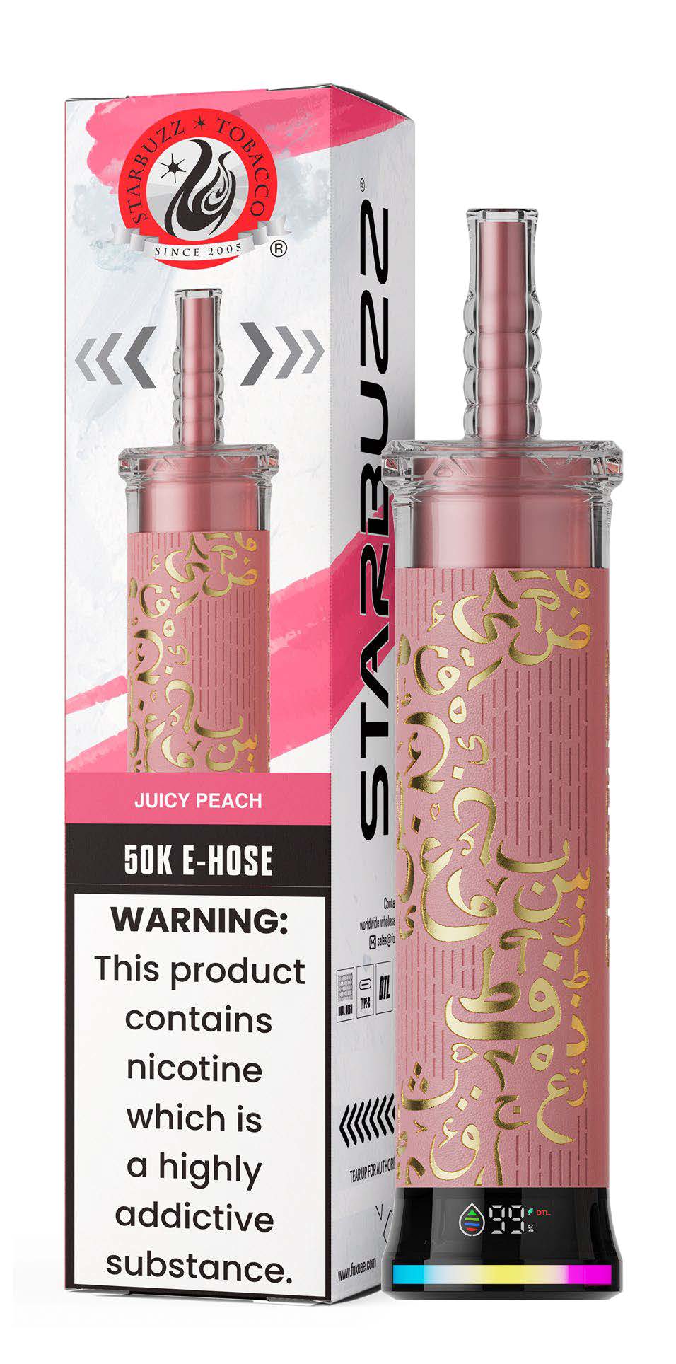 Juicy Peach Starbuzz E-Hose 50K Disposable Vape Juicy Peach Starbuzz E-Hose 50K Disposable Vape