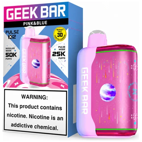 Pink & Blue Geek Bar Pulse X2 50K