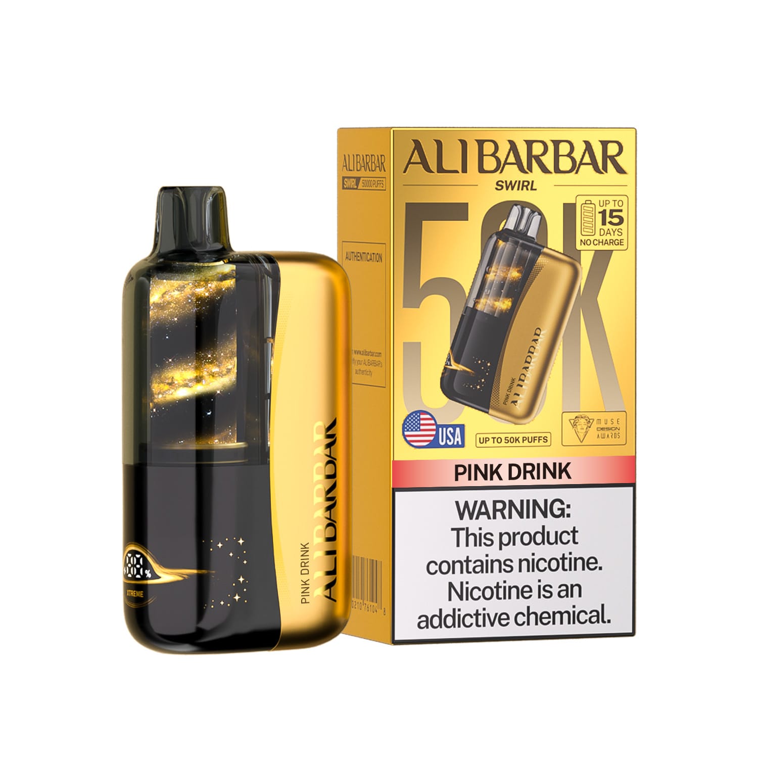 Pink Drink Pink Drink Alibarbar Swirl 50K Disposable Vape