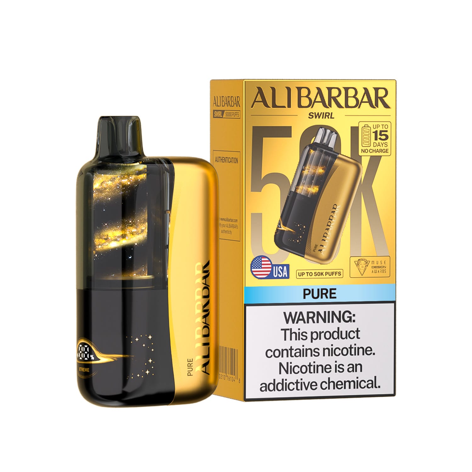 Pure Pure Alibarbar Swirl 50K Disposable Vape