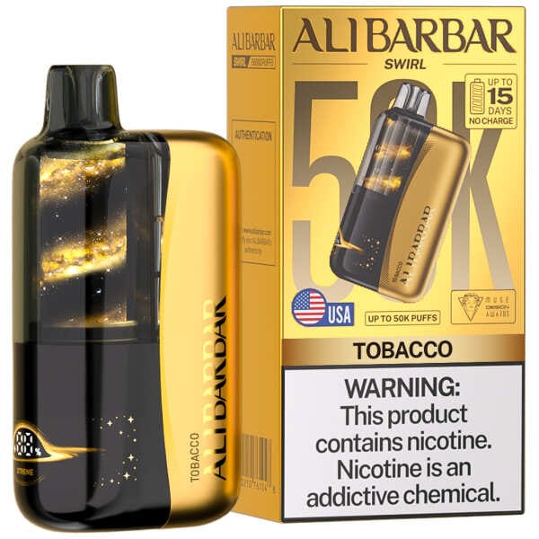Tobacco Alibarbar Swirl 50K Disposable Vape