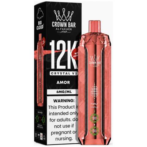 Amor Al Fakher Crown Bar Crystal V2 12K Disposable Vape