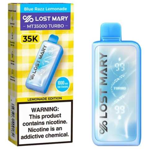 Blue Razz Lemonade Lost Mary MT35000 Turbo Disposable Vape 35000 Puffs