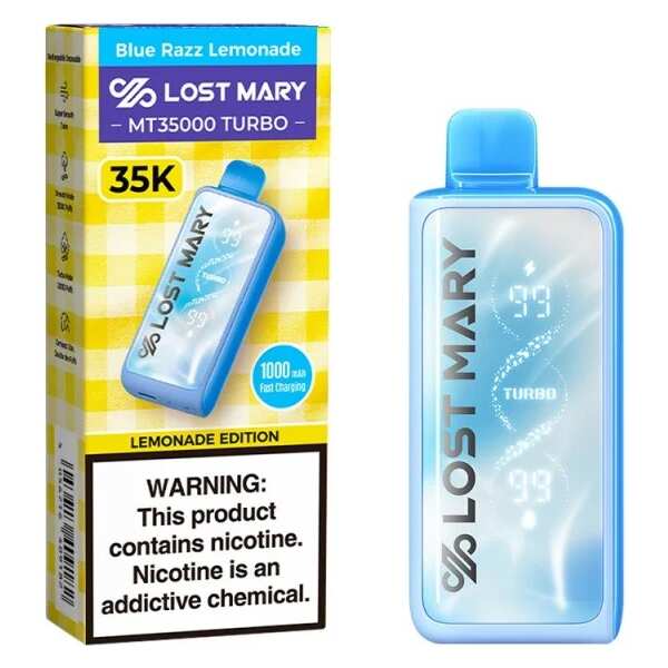 Blue Razz Lemonade Lost Mary MT35000 Turbo Disposable Vape 35000 Puffs