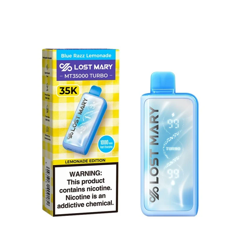 Blue Razz Lemonade Lost Mary MT35000 Turbo Blue Razz Lemonade Lost Mary MT35000 Turbo Disposable Vape 35000 Puffs