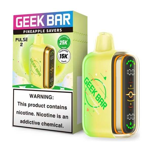 Pineapple Savers Geek Bar Pulse 2 25K Disposable Vape