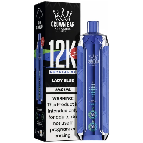 Lady Blue Al Fakher Crown Bar Crystal V2 12K