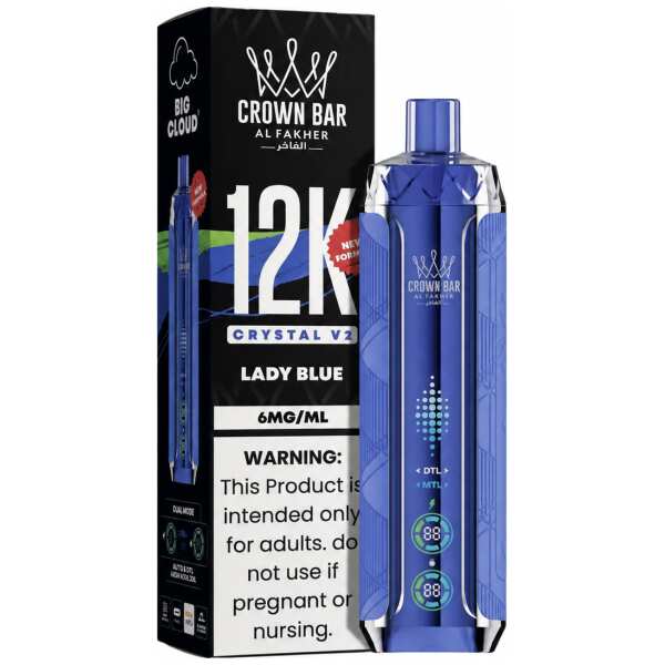 Lady Blue Al Fakher Crown Bar Crystal V2 12K