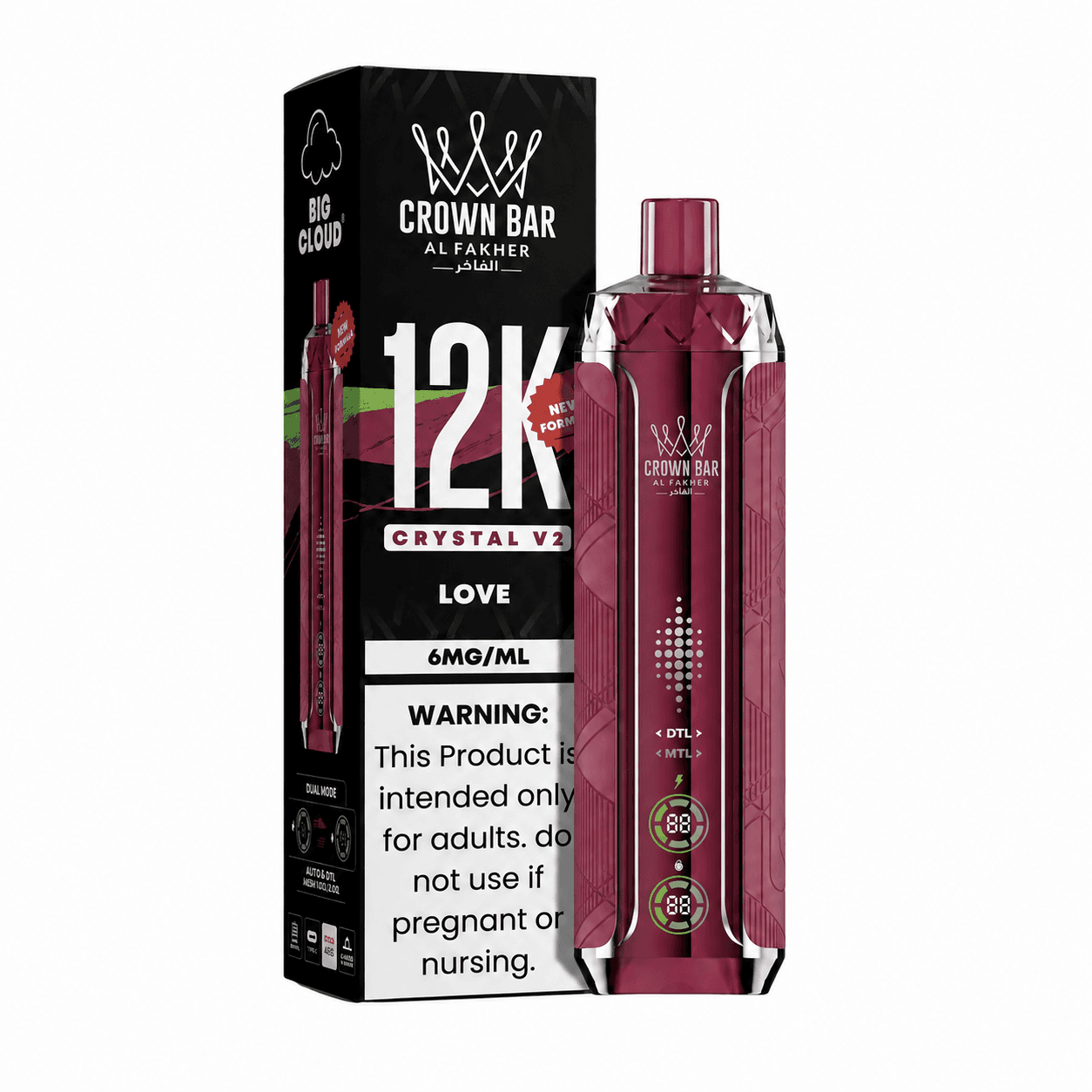Love Al Fakher Crown Bar Crystal V2 12K