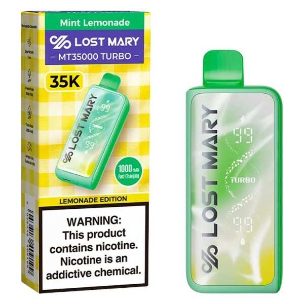 Mint Lemonade Lost Mary MT35000 Turbo Disposable Vape 35000 Puffs