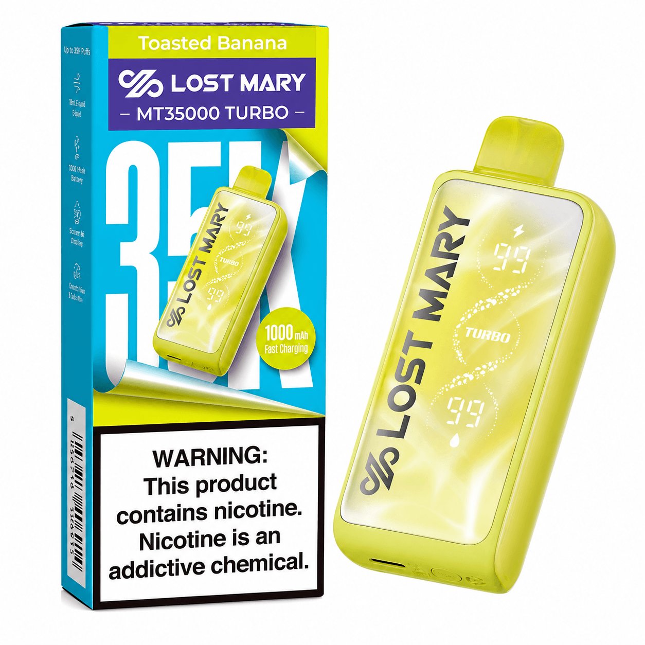 Toasted Banana Lost Mary MT35000 Turbo Disposable Vape 35000 Puffs