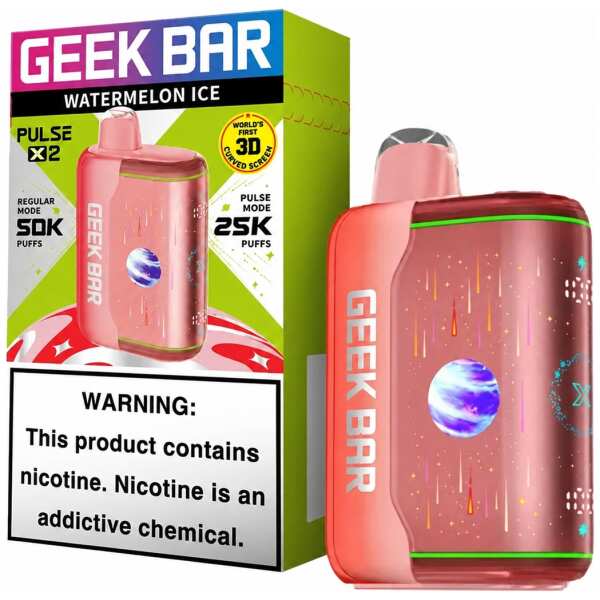 Watermelon Ice Geek Bar Pulse X2 50K Disposable Vape