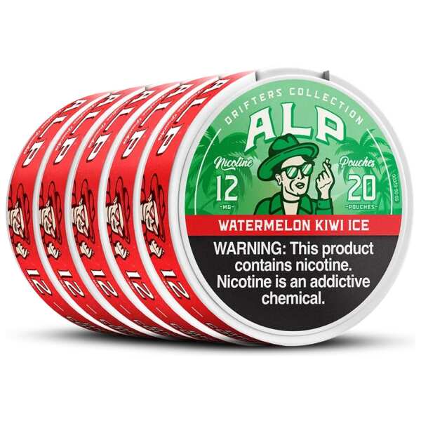 Watermelon Kiwi Ice ALP Nicotine Pouches 5 packs
