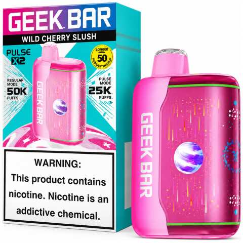 Wild Cherry Slush Geek Bar Pulse X2 50K Disposable Vape