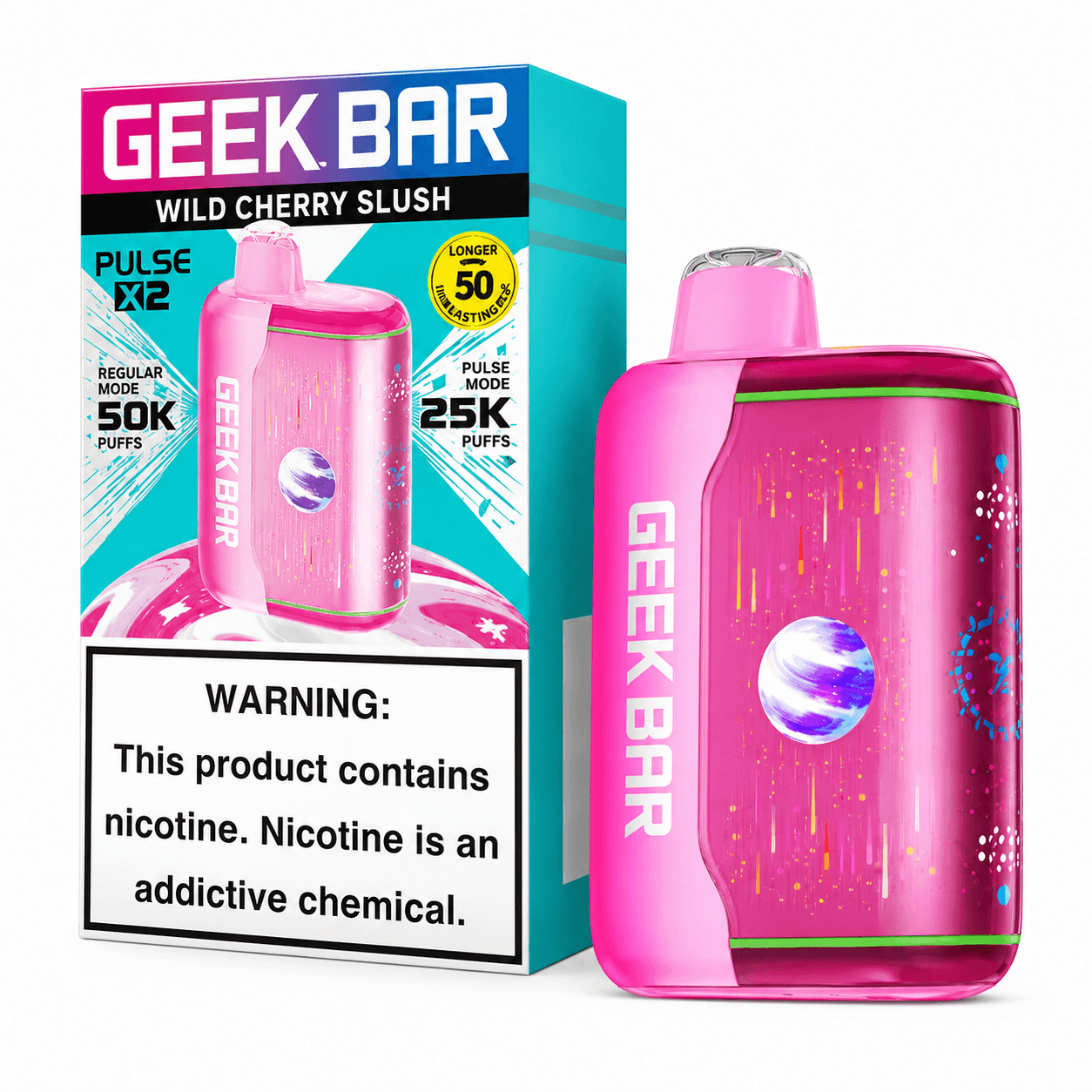 Wild Cherry Slush Geek Bar Pulse X2 50K Disposable Vape