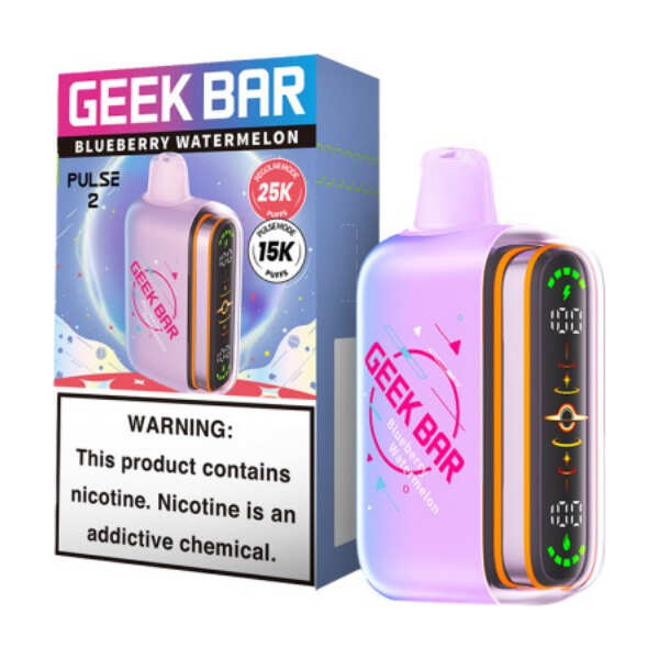 Blueberry Watermelon Geek Bar Pulse 2 25K Disposable Vape