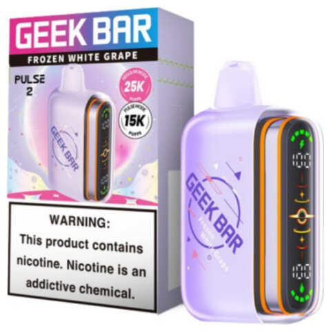 Frozen White Grape Geek Bar Pulse 2 25K Disposable Vape