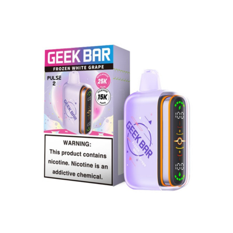 Frozen White Grape Geek Bar Pulse 2 25K Disposable Vape