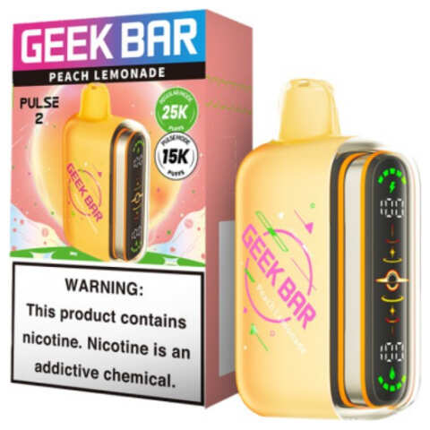 Peach Lemonade Geek Bar Pulse 2 25K Disposable Vape